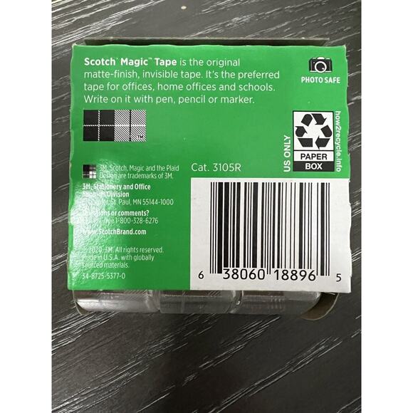 Scotch 3M Magic Tape Multipurpose Matte Finish 3/4" x 325" ea - 30 Rolls Total - Picture 2 of 4